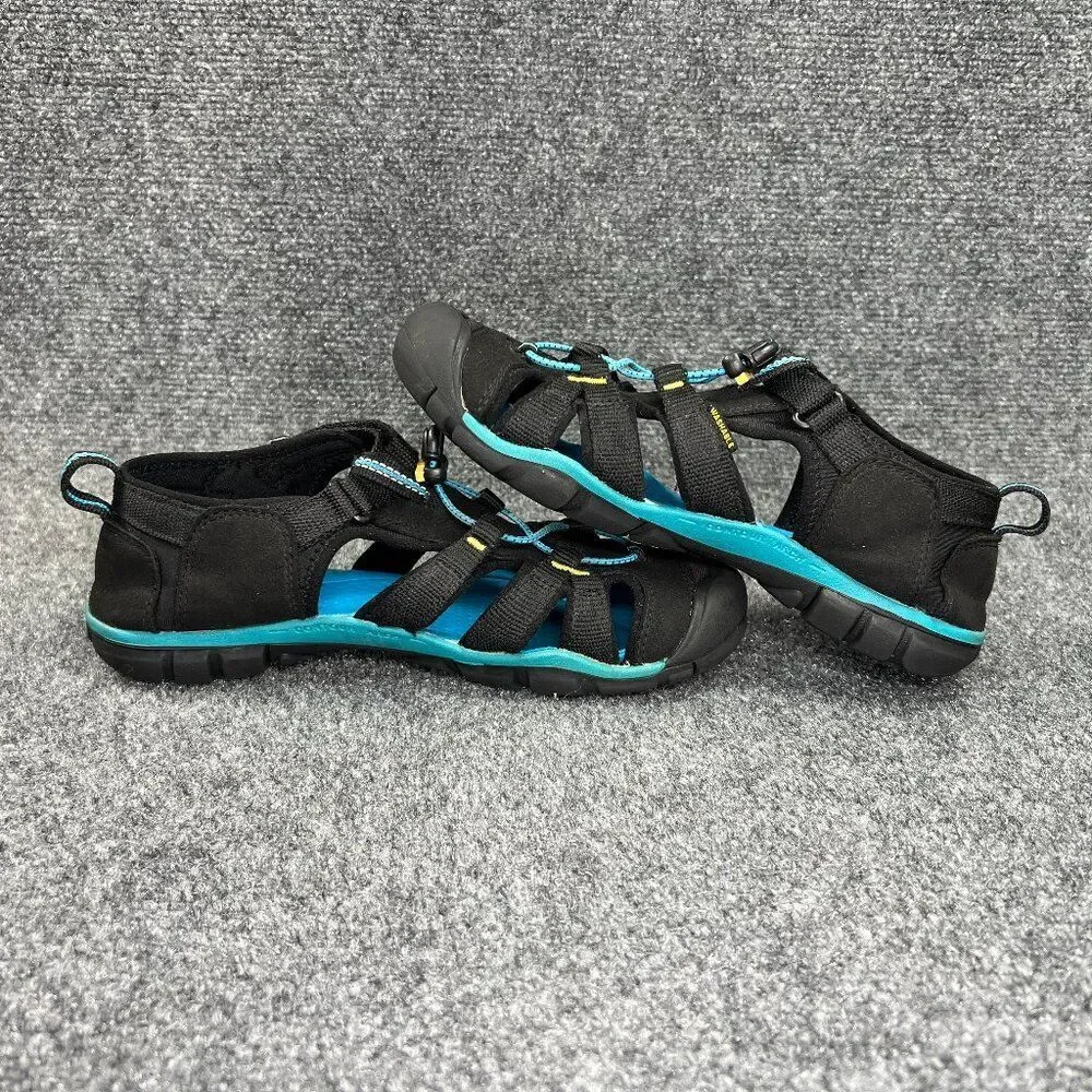 Keen Seacamp II CSX Water Sandals‎ Boys 5 Black Blue Outdoor Waterproof Hiking